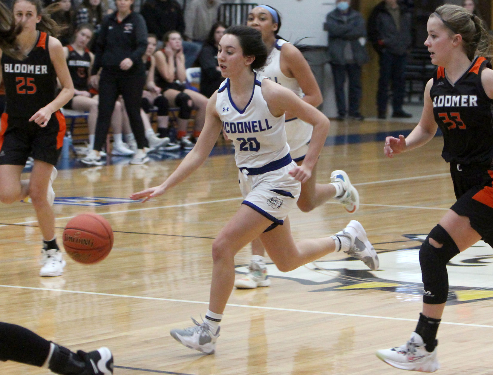 Bloomer at McDonell girls basketball 1-22-22